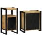 Preview: Badezimmermöbel Set 2 pcs Braun Massives, grobes Mangoholz
