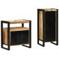 Preview: Badezimmermöbel Set mit Regal 2 pcs Braun Massives Mango-Holz