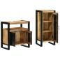 Preview: Badezimmermöbel Set mit Regal 2 pcs Braun Massives Mango-Holz