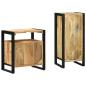 Preview: Badezimmermöbel Set mit Regal 2 pcs Braun Massives Mango-Holz