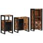 Preview: Badezimmermöbel Set 3 pcs Mehrfarbig Massives recyceltes Holz