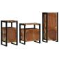 Preview: Badezimmermöbel Set 3 pcs Mehrfarbig Massives recyceltes Holz