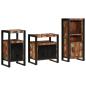 Preview: Badezimmermöbel Set 3 pcs Mehrfarbig Massives recyceltes Holz