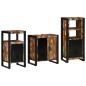 Preview: ARDEBO.de - Badezimmermöbel Set 3 pcs Mehrfarbig Massives recyceltes Holz