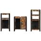 Preview: Badezimmermöbel Set 3 pcs Mehrfarbig Massives recyceltes Holz