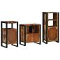 Preview: Badezimmermöbel Set 3 pcs Mehrfarbig Massives recyceltes Holz