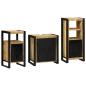 Preview: Badezimmermöbel Set mit Regal 3 pcs Braun Massives Mango-Holz
