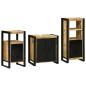 Preview: Badezimmermöbel Set mit Regal 3 pcs Braun Massives Mango-Holz