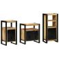 Preview: Badezimmermöbel Set mit Regal 3 pcs Braun Massives Mango-Holz