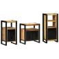 Preview: Badezimmermöbel Set mit Regal 3 pcs Braun Massives Mango-Holz