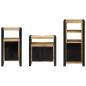Preview: Badezimmermöbel Set mit Regal 3 pcs Braun Massives Mango-Holz