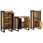 Preview: Badezimmermöbel Set mit Regal 3 pcs Braun Massives Mango-Holz