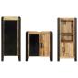 Preview: Badezimmermöbel Set mit Regal 3 pcs Braun Massives Mango-Holz