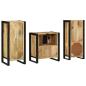 Preview: Badezimmermöbel Set mit Regal 3 pcs Braun Massives Mango-Holz