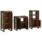 Preview: Badezimmermöbel Set 3 pcs Mehrfarbig Massives recyceltes Holz