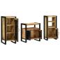 Preview: Badezimmermöbel Set mit Regal 3 pcs Braun Massives Mango-Holz