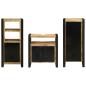 Preview: Badezimmermöbel Set mit Regal 3 pcs Braun Massives Mango-Holz