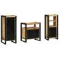 Preview: Badezimmermöbel Set mit Regal 3 pcs Braun Massives Mango-Holz