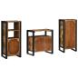 Preview: Badezimmermöbel Set 3 pcs Mehrfarbig Massives recyceltes Holz