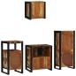 Preview: Badezimmermöbel Set 4 pcs Mehrfarbig Massives recyceltes Holz