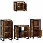 Preview: Badezimmermöbel Set 4 pcs Mehrfarbig Massives recyceltes Holz