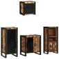 Preview: Badezimmermöbel Set 4 pcs Mehrfarbig Massives recyceltes Holz