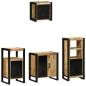 Preview: Badezimmermöbel Set mit Regal 4 pcs Braun Massives Mango-Holz