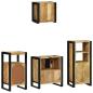 Preview: Badezimmermöbel Set mit Regal 4 pcs Braun Massives Mango-Holz