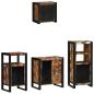 Preview: Badezimmermöbel Set 4 pcs Mehrfarbig Massives recyceltes Holz