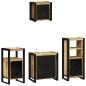 Preview: Badezimmermöbel Set mit Regal 4 pcs Braun Massives Mango-Holz