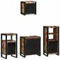 Preview: ARDEBO.de - Badezimmermöbel Set 4 pcs Mehrfarbig Massives recyceltes Holz