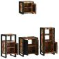 Preview: Badezimmermöbel Set 4 pcs Mehrfarbig Massives recyceltes Holz