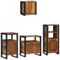 Preview: Badezimmermöbel Set 4 pcs Mehrfarbig Massives recyceltes Holz