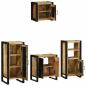 Preview: Badezimmermöbel Set mit Regal 4 pcs Braun Massives Mango-Holz