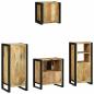 Preview: Badezimmermöbel Set mit Regal 4 pcs Braun Massives Mango-Holz