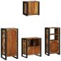 Preview: Badezimmermöbel Set 4 pcs Mehrfarbig Massives recyceltes Holz
