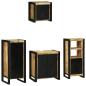 Preview: Badezimmermöbel Set mit Regal 4 pcs Braun Massives Mango-Holz