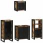 Preview: Badezimmermöbel Set 4 pcs Mehrfarbig Massives recyceltes Holz