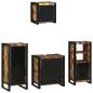 Preview: Badezimmermöbel Set 4 pcs Mehrfarbig Massives recyceltes Holz