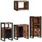 Preview: Badezimmermöbel Set 4 pcs Mehrfarbig Massives recyceltes Holz