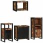 Preview: Badezimmermöbel Set 4 pcs Mehrfarbig Massives recyceltes Holz