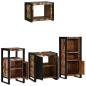 Preview: Badezimmermöbel Set 4 pcs Mehrfarbig Massives recyceltes Holz