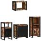 Preview: Badezimmermöbel Set 4 pcs Mehrfarbig Massives recyceltes Holz