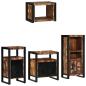 Preview: ARDEBO.de - Badezimmermöbel Set 4 pcs Mehrfarbig Massives recyceltes Holz