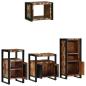 Preview: Badezimmermöbel Set 4 pcs Mehrfarbig Massives recyceltes Holz