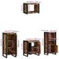 Preview: Badezimmermöbel Set 4 pcs Mehrfarbig Massives recyceltes Holz