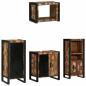 Preview: Badezimmermöbel Set 4 pcs Mehrfarbig Massives recyceltes Holz
