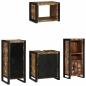 Preview: ARDEBO.de - Badezimmermöbel Set 4 pcs Mehrfarbig Massives recyceltes Holz