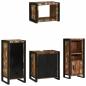 Preview: Badezimmermöbel Set 4 pcs Mehrfarbig Massives recyceltes Holz