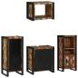 Preview: Badezimmermöbel Set 4 pcs Mehrfarbig Massives recyceltes Holz